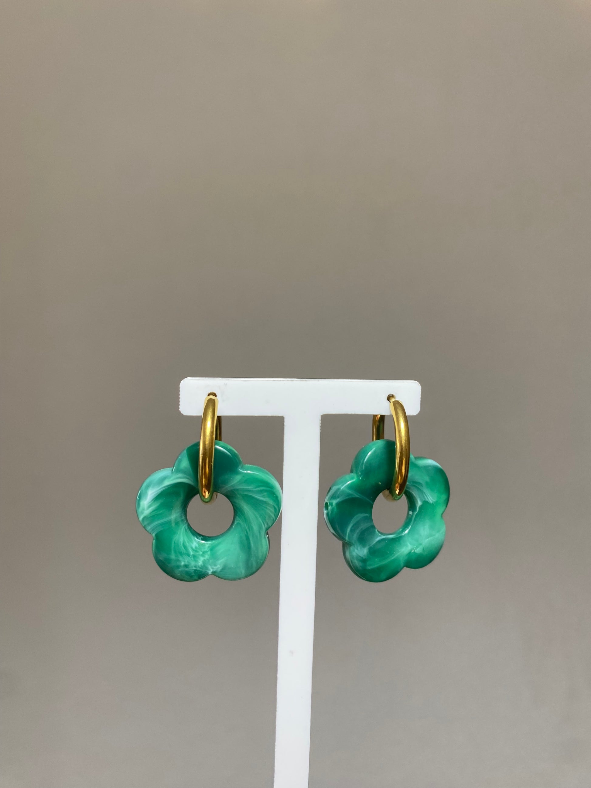Boucles d’oreilles pampilles vertes