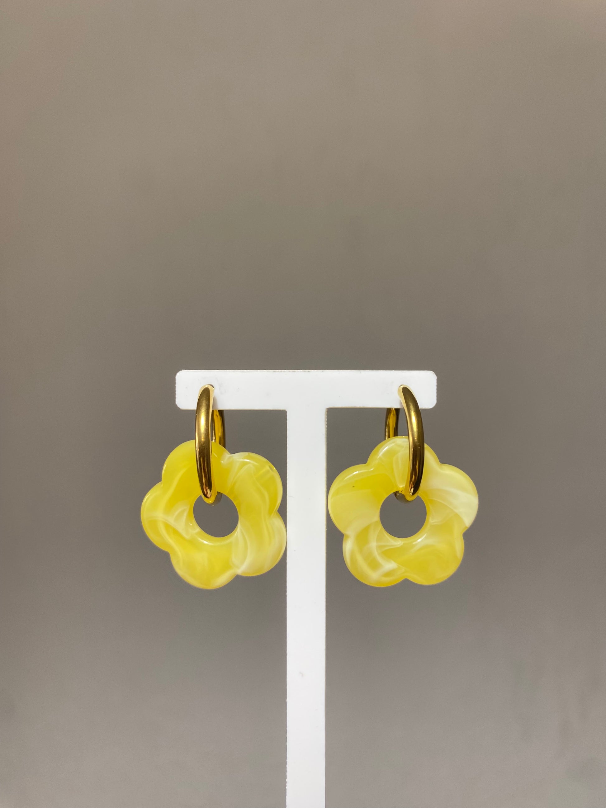Boucles d’oreilles pampilles jaune