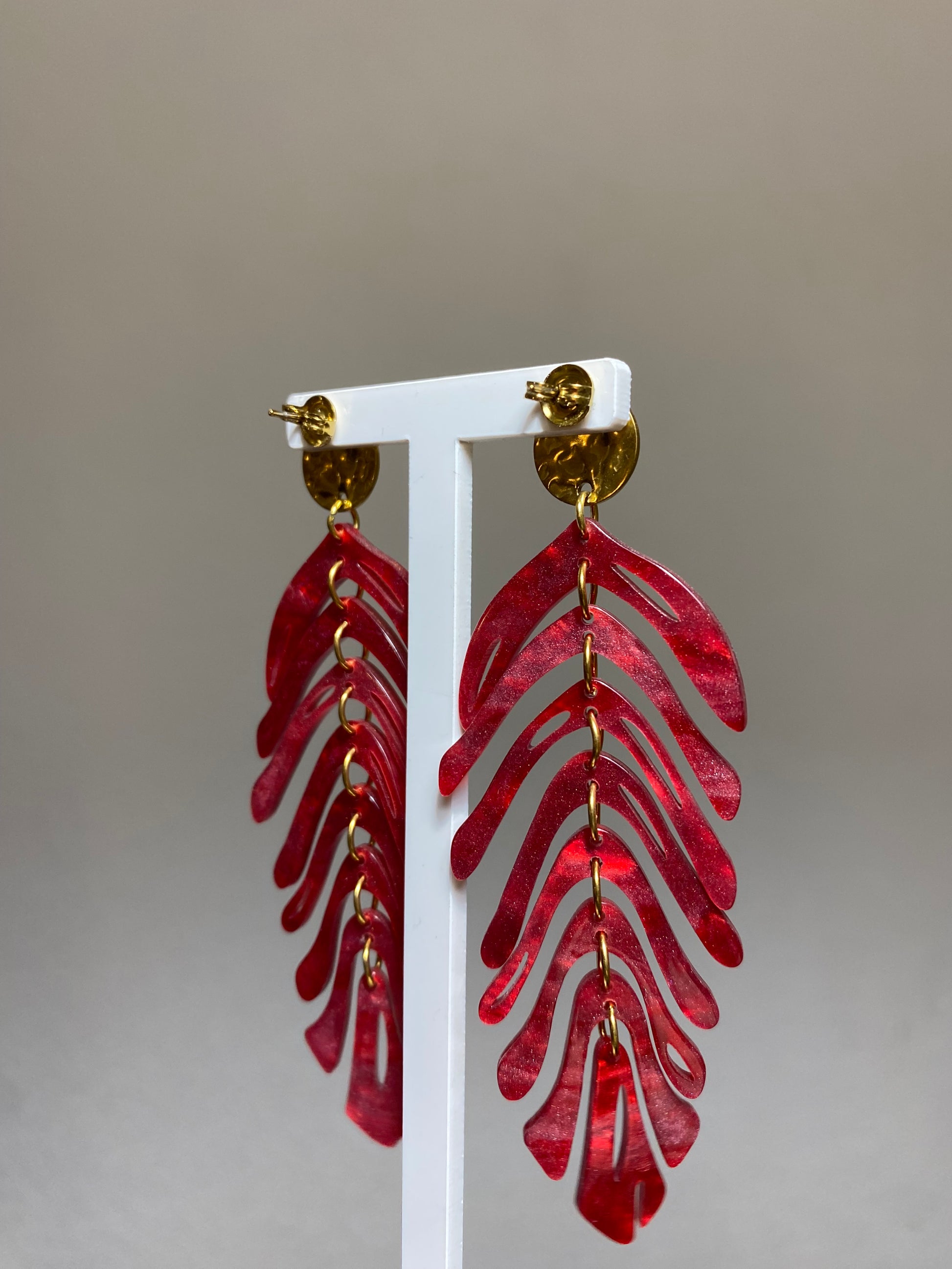 Boucles d’oreilles Rouge