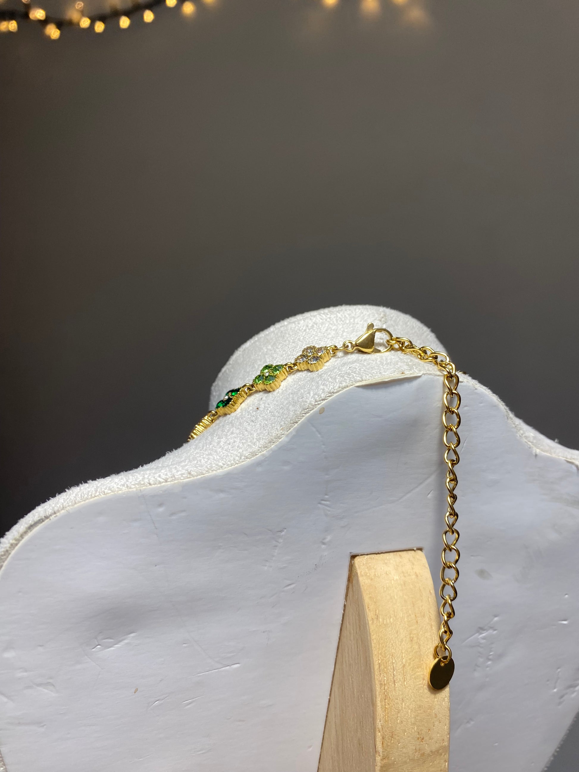 Collier trèfle vert