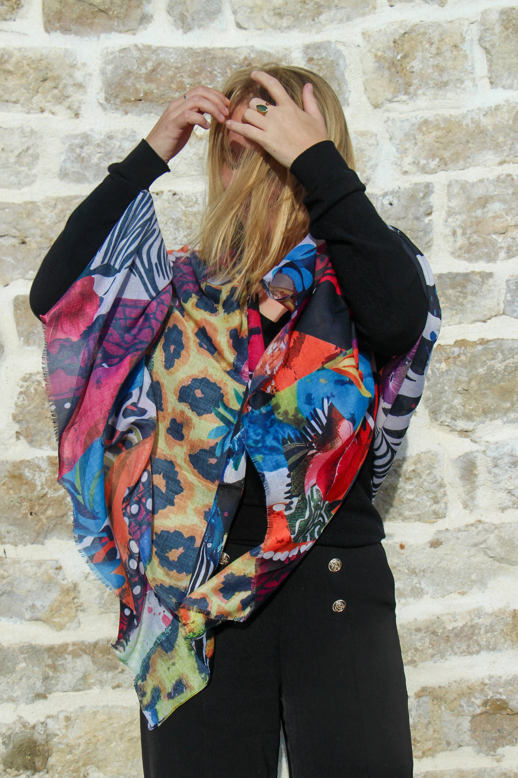 Grand foulard coloré