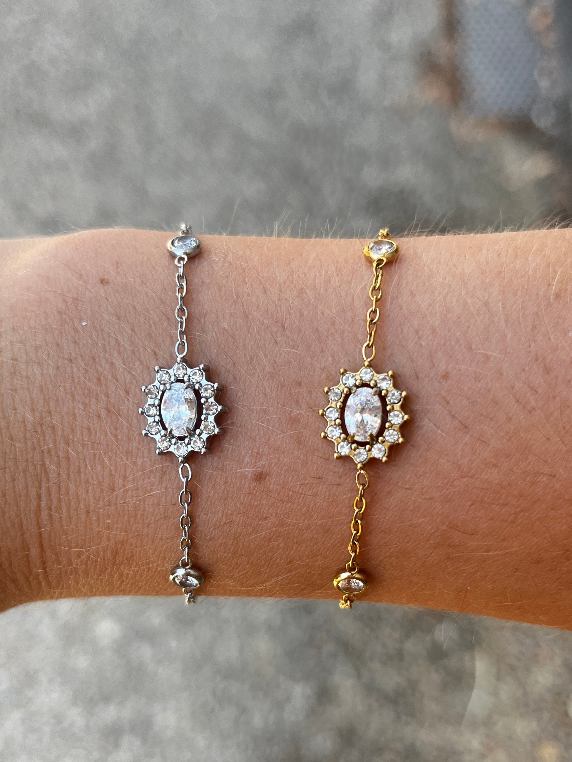 Bracelet à strass ovale ⭐️