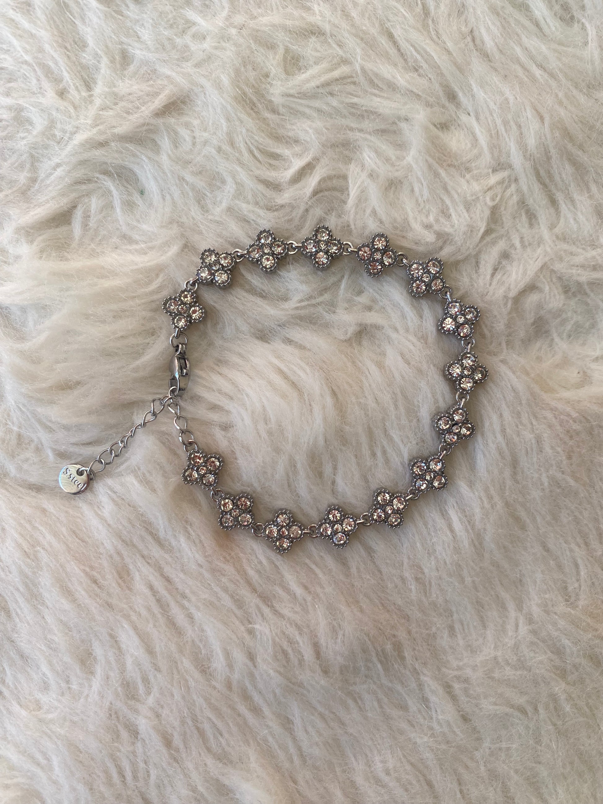 Bracelet trèfles argenté