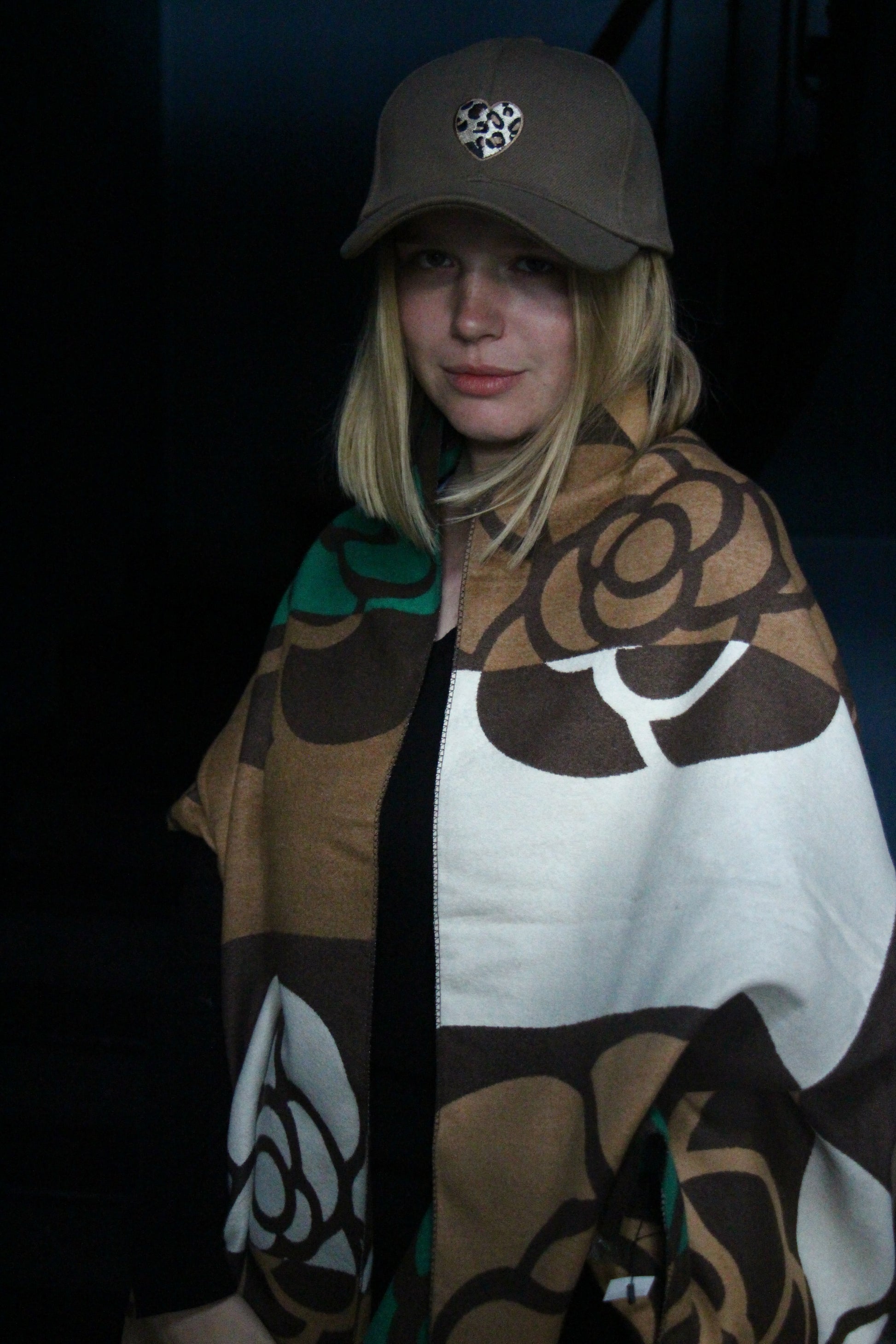 Écharpe Marron & verte