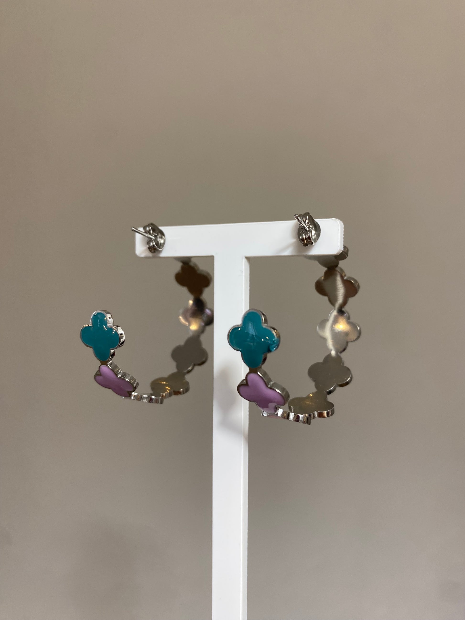 Boucles d’oreilles argentés