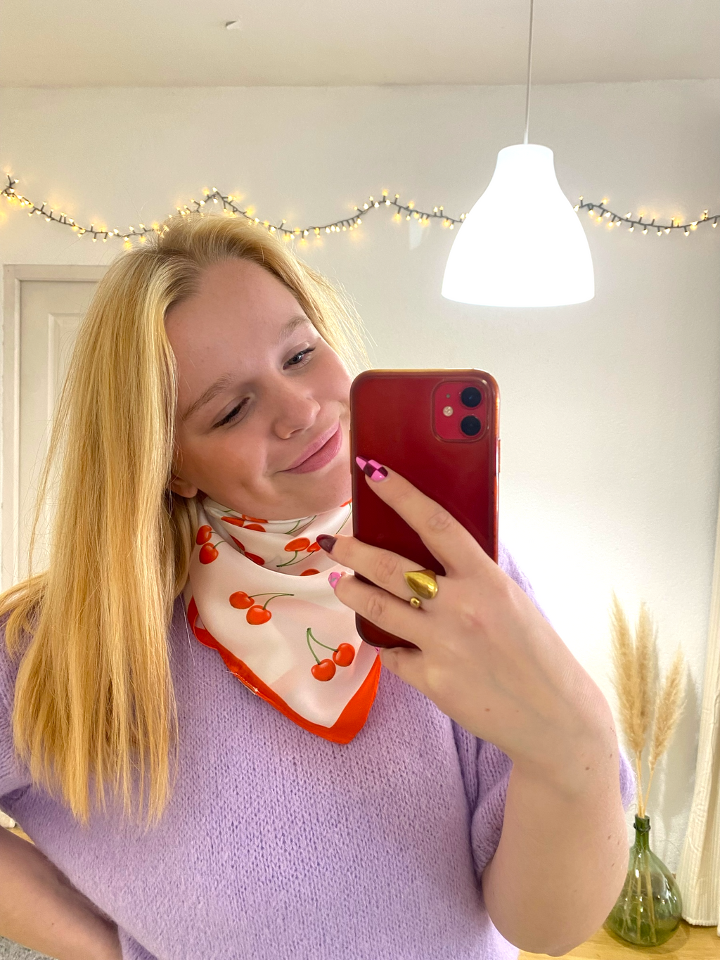 Foulard cerise