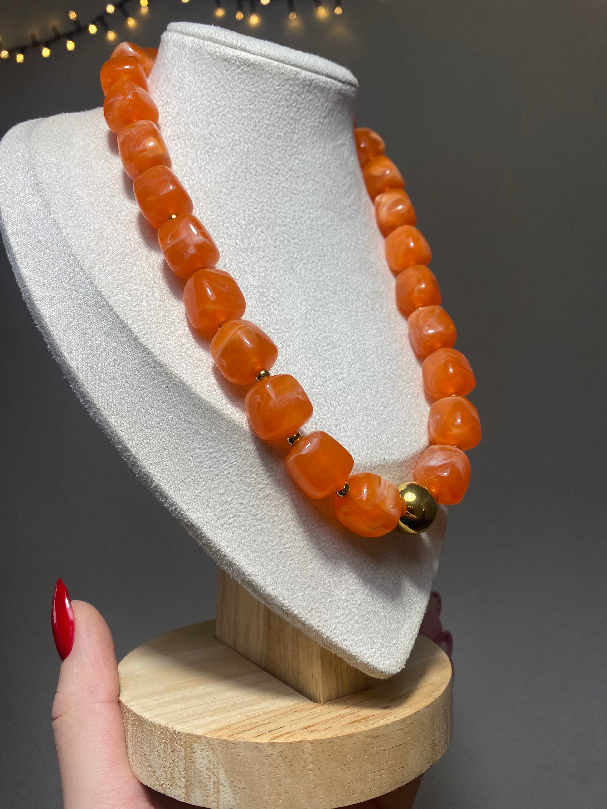 Collier Coco orange