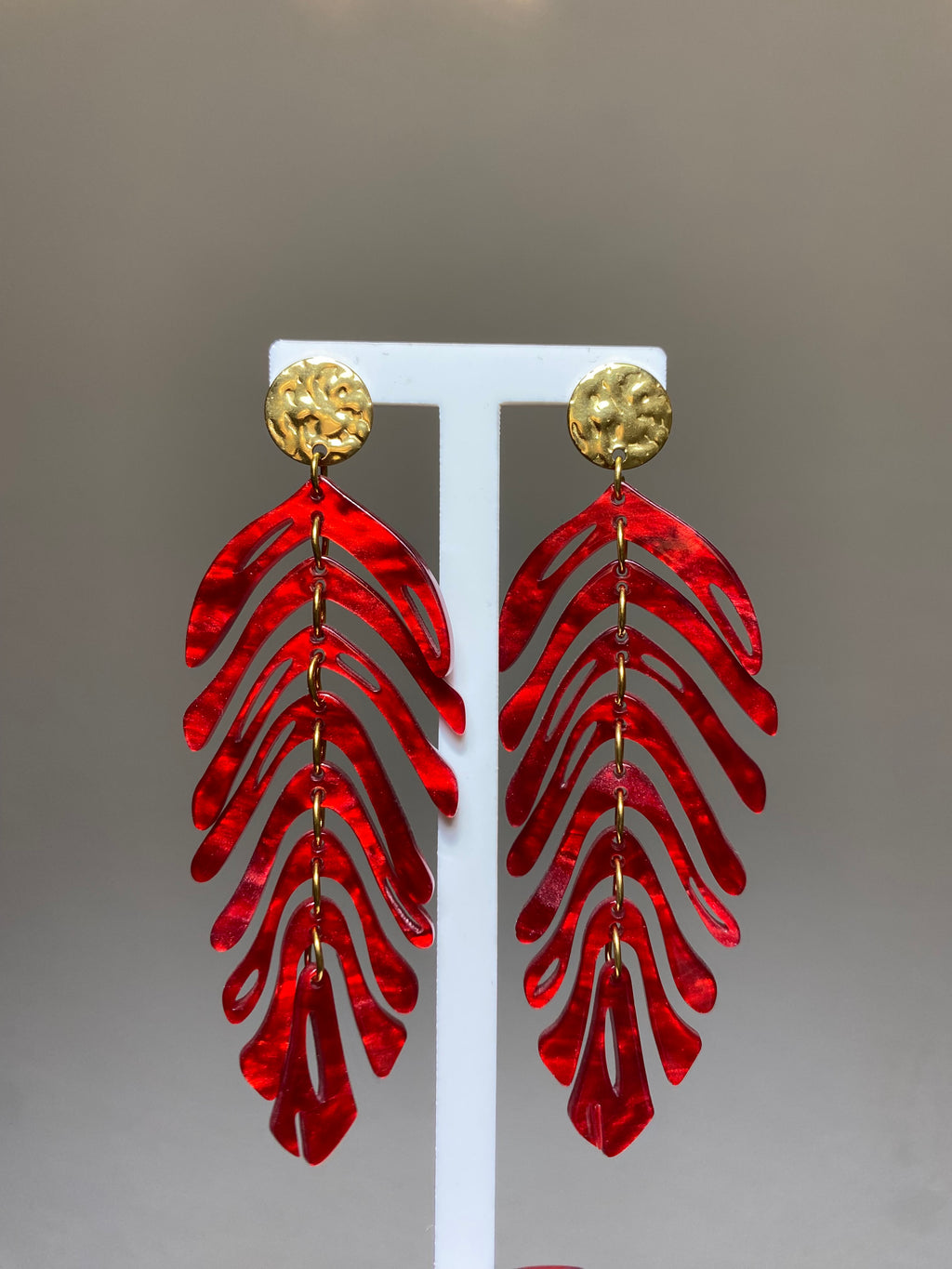Boucles d’oreilles Rouge