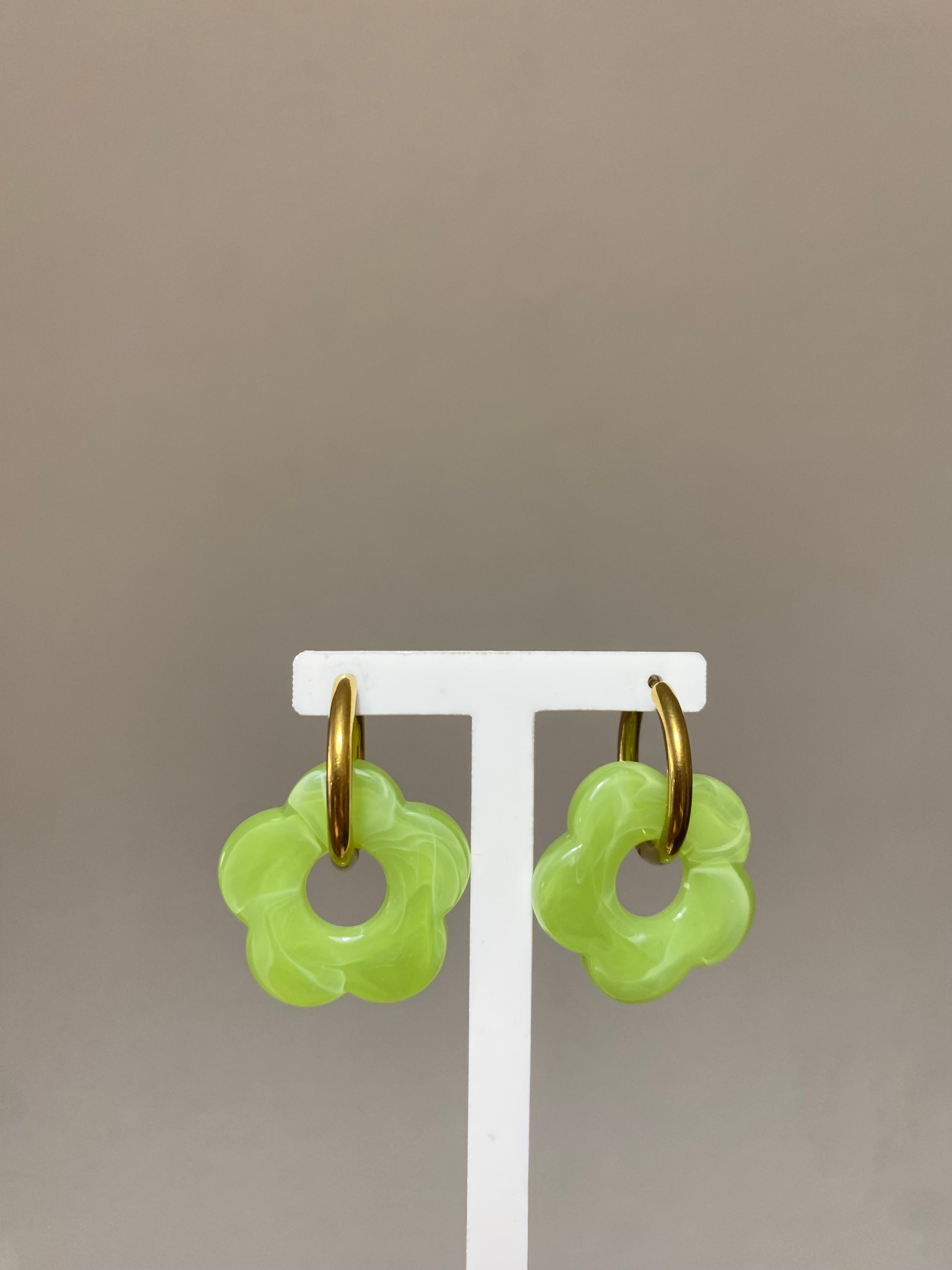 Boucles d’oreilles pampilles vert pomme