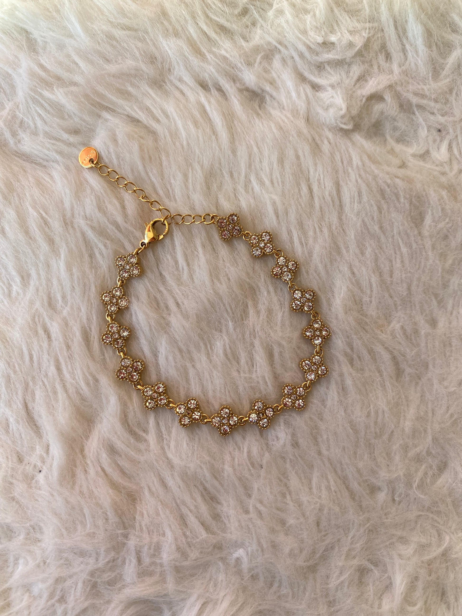 Bracelet trèfles doré
