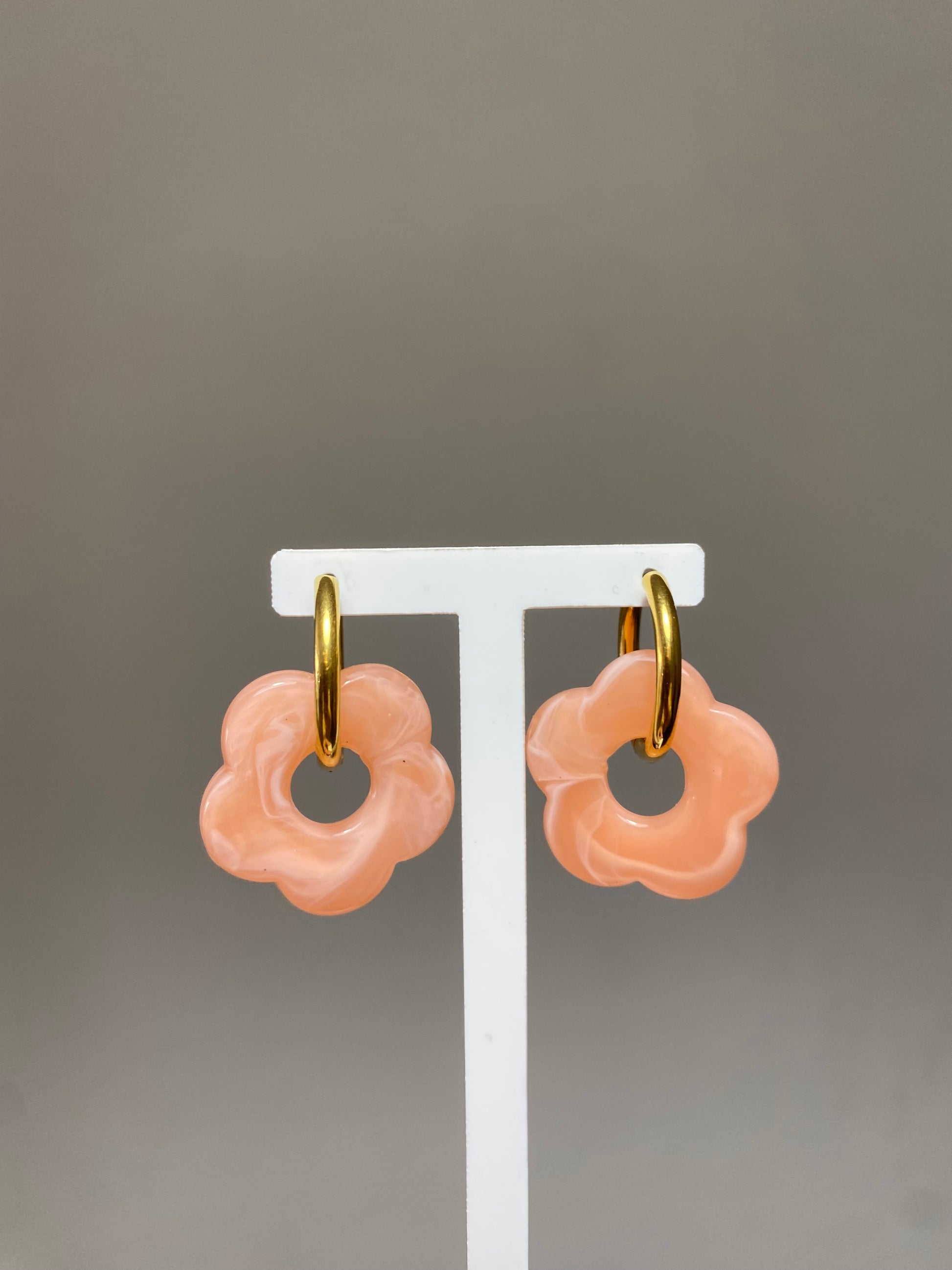 Boucles d’oreilles pampilles abricot