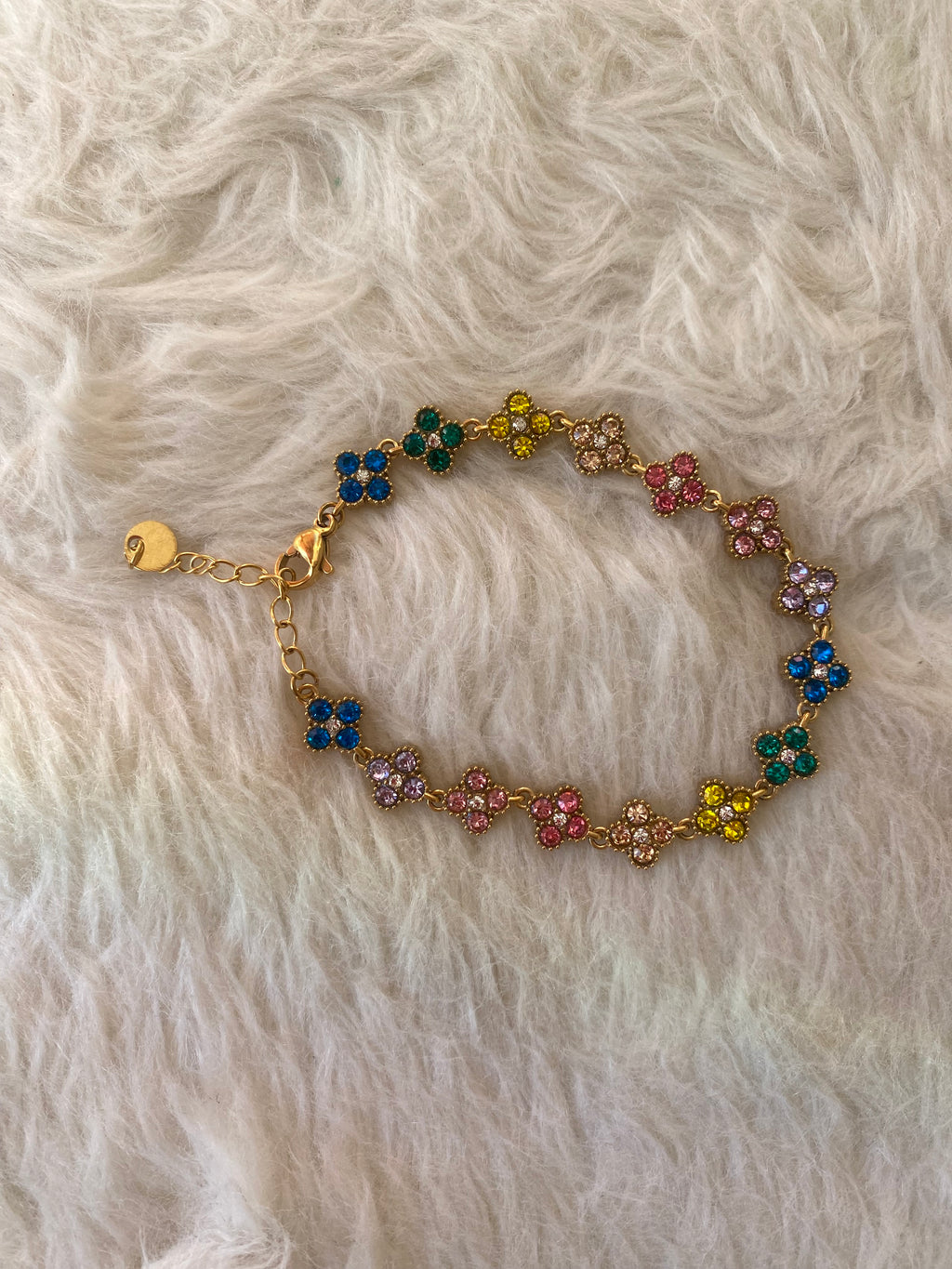 Bracelet trèfles multicolores