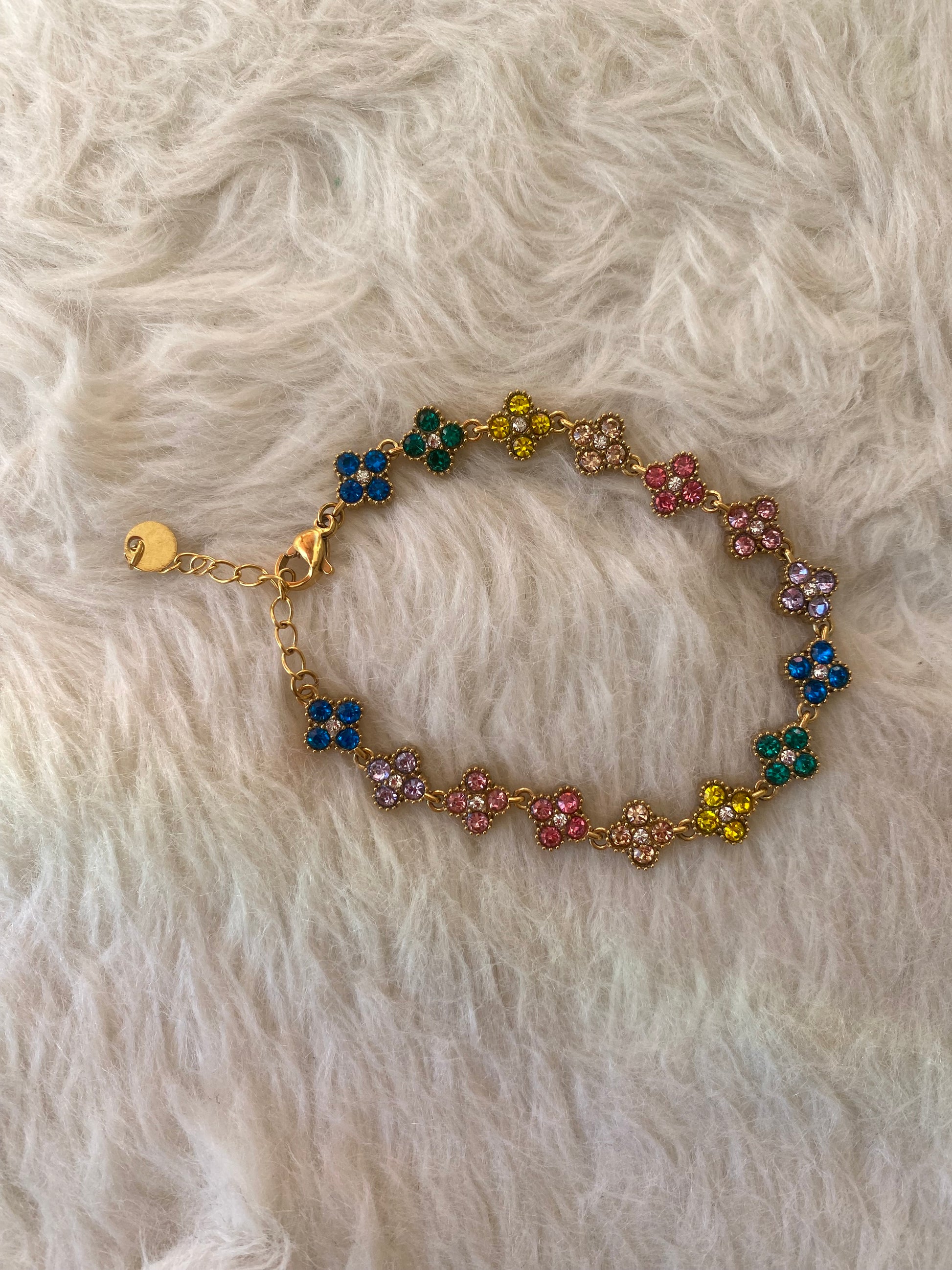 Bracelet trèfles multicolores
