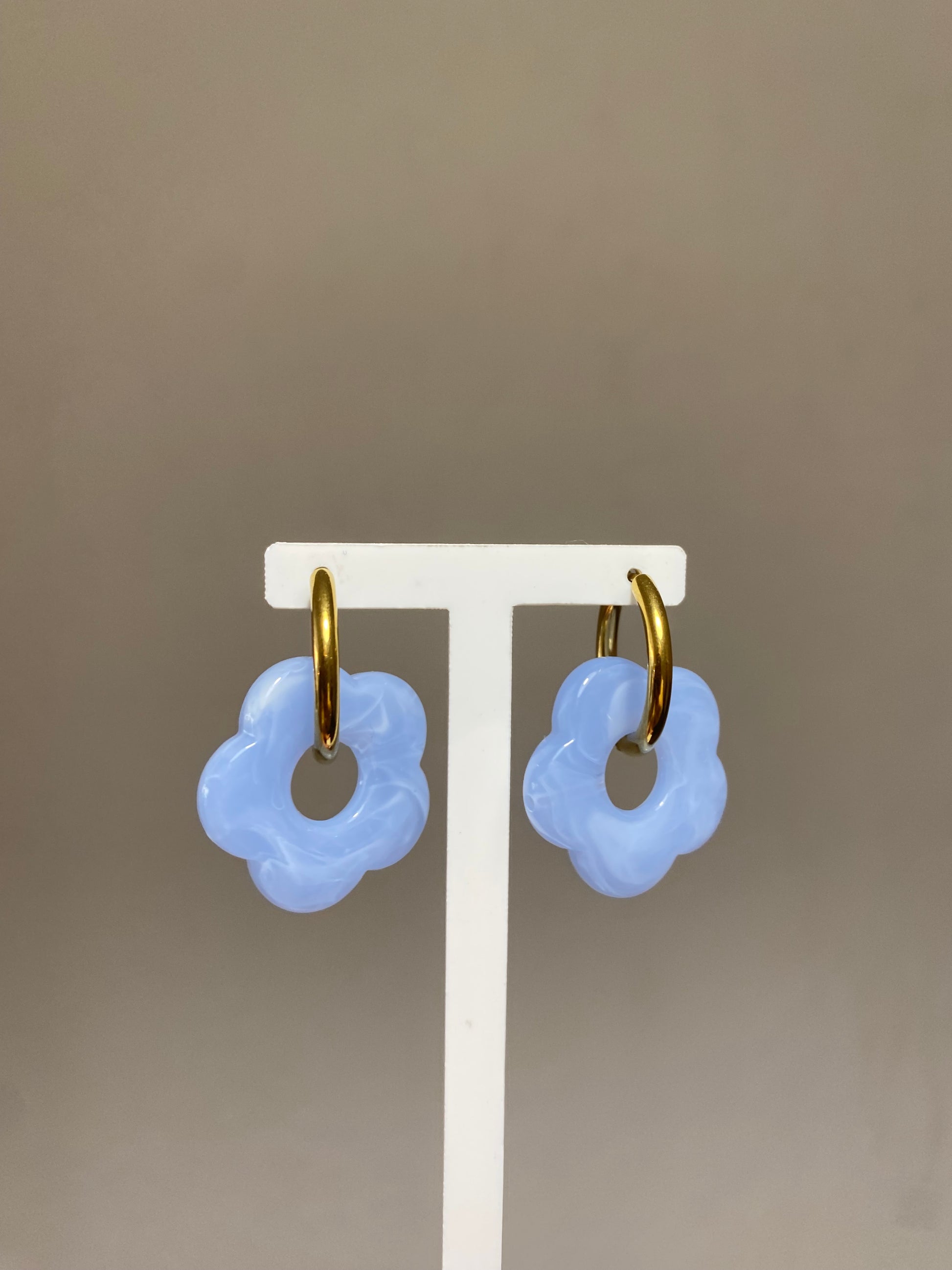Boucles d’oreilles pampilles bleu ciel