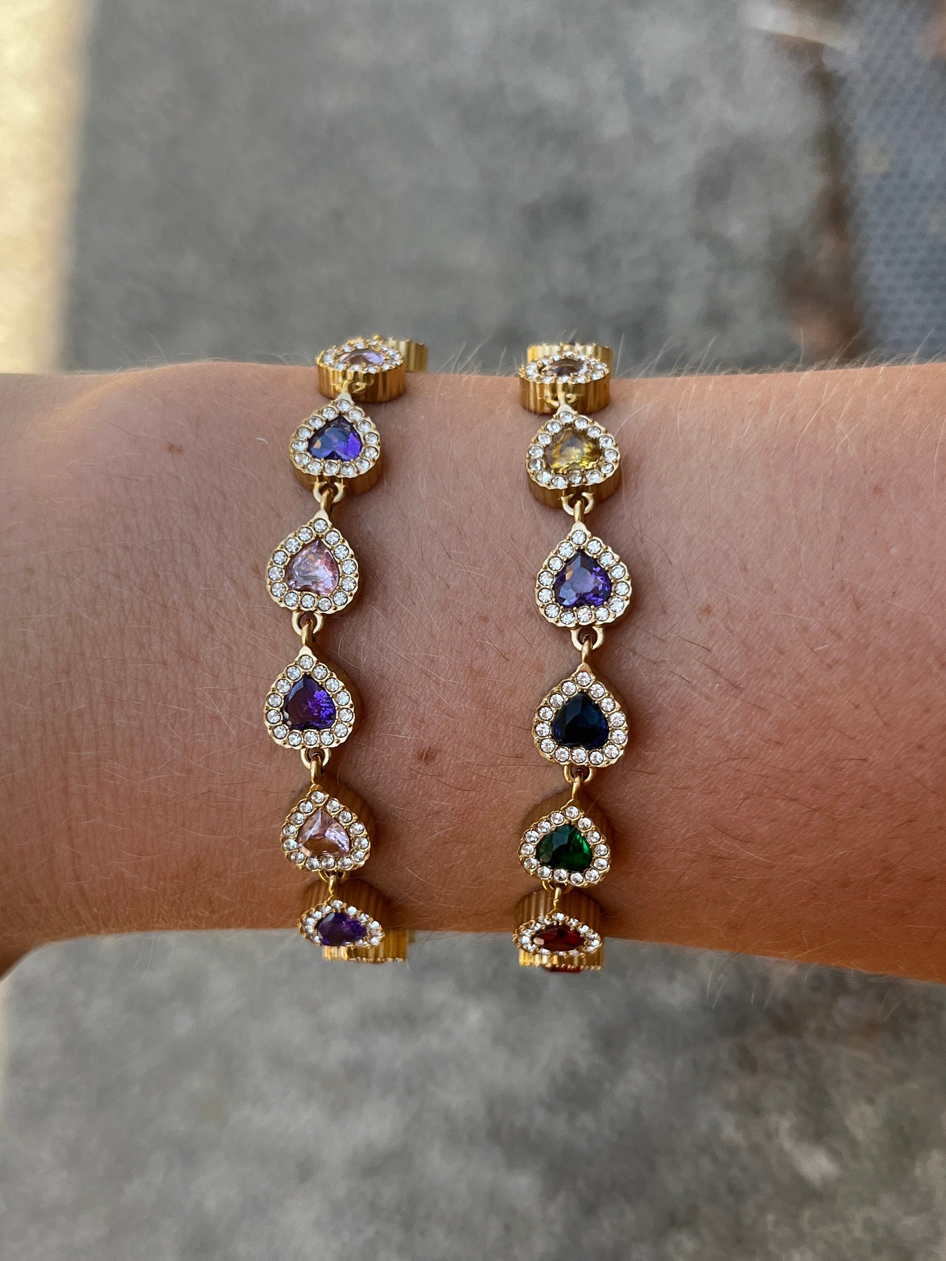 Bracelet cœurs et strass ⭐️