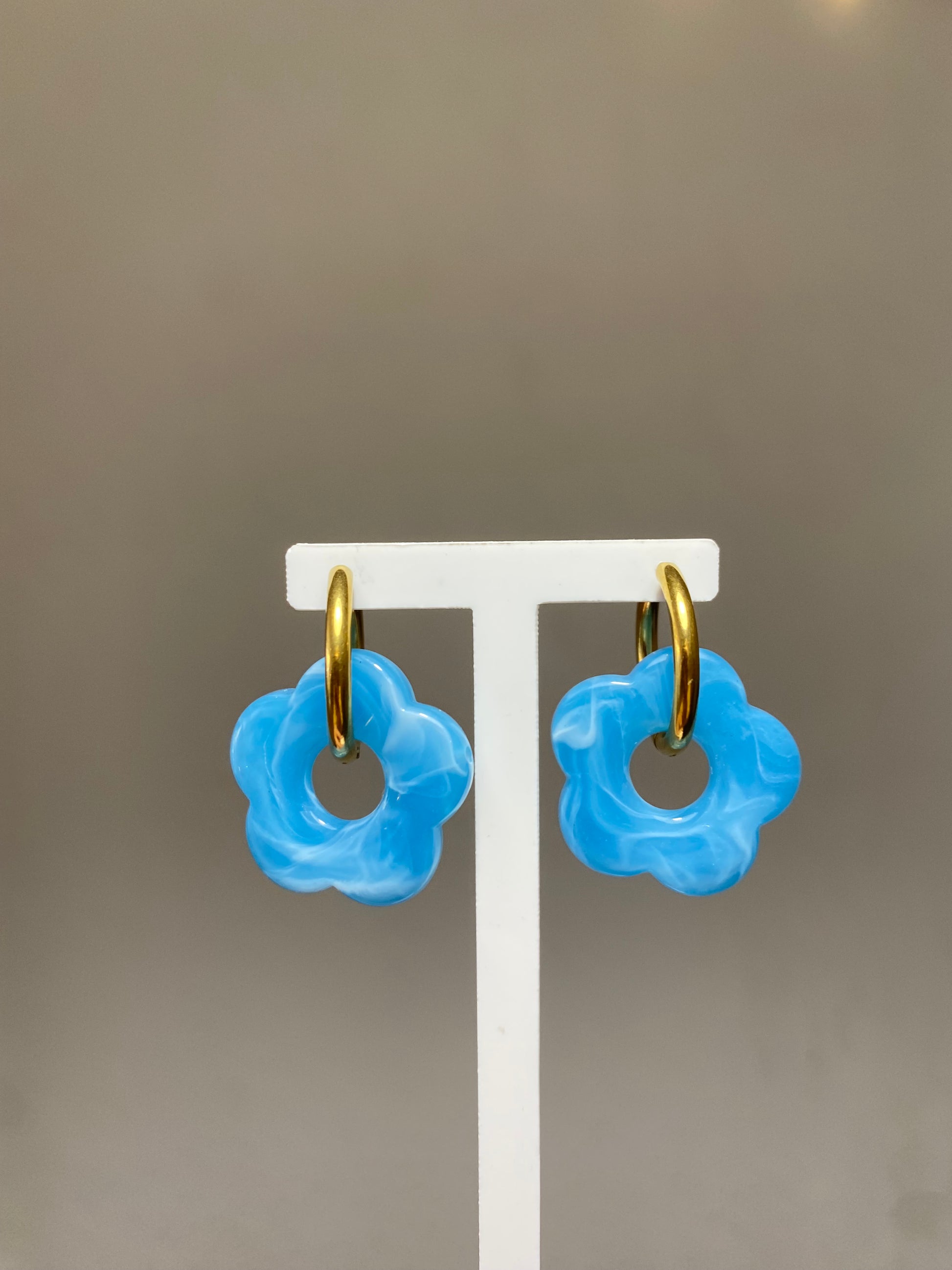 Boucles d’oreilles pampilles bleu mer