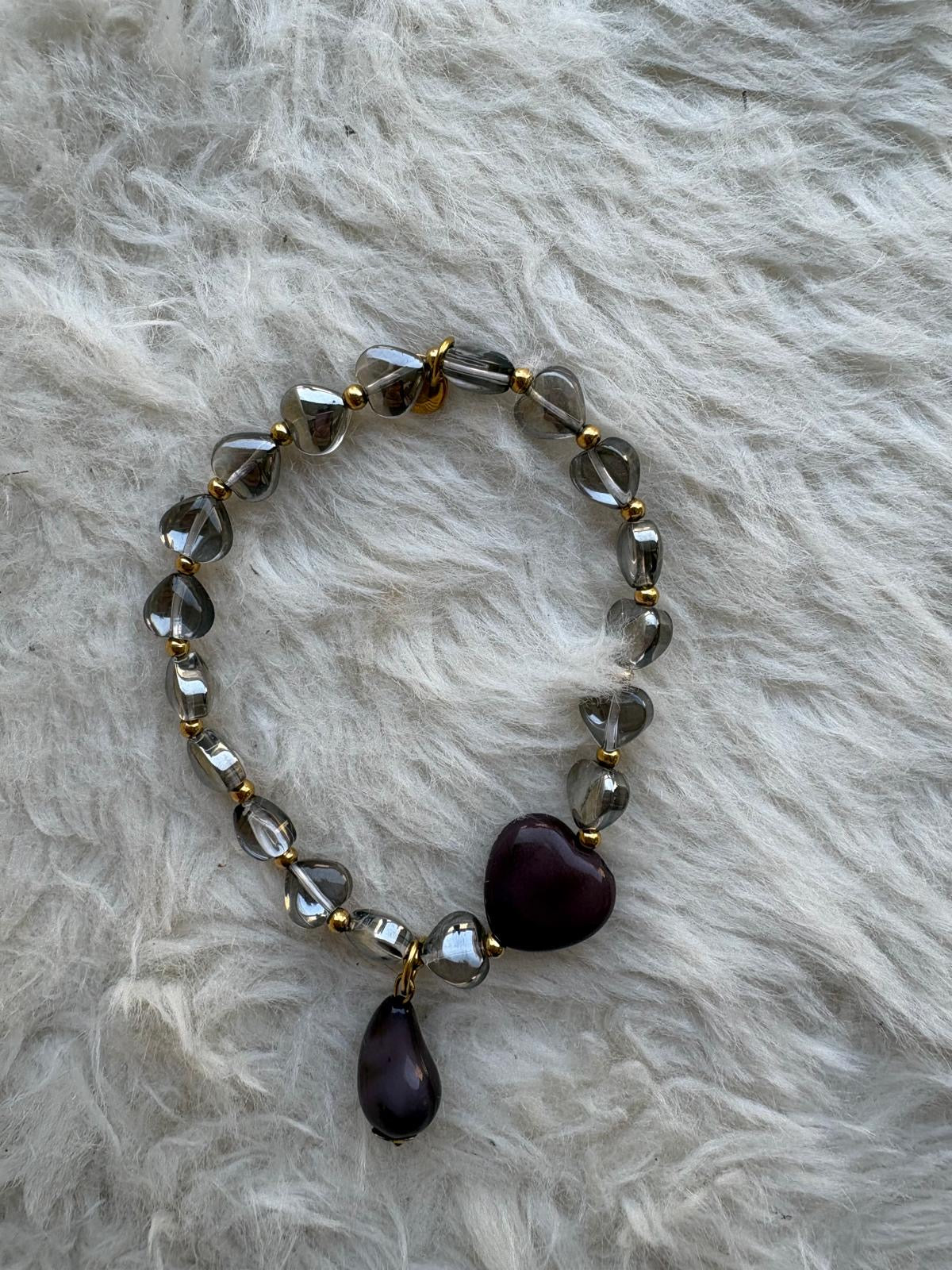 Bracelet élastique gris