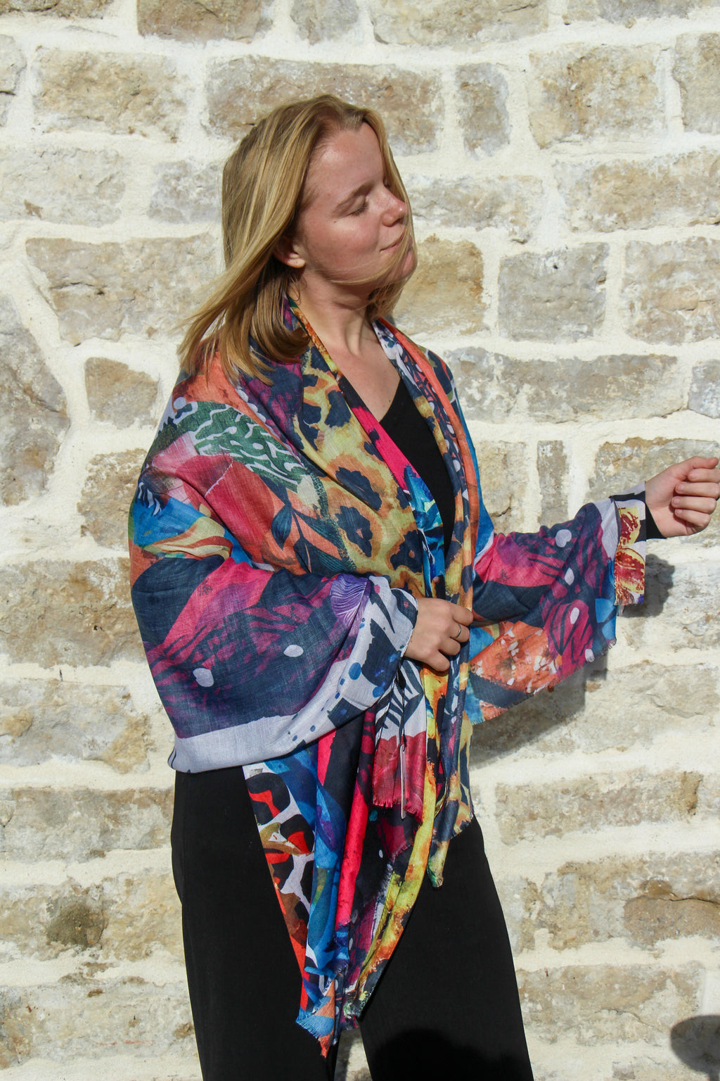 Grand foulard coloré